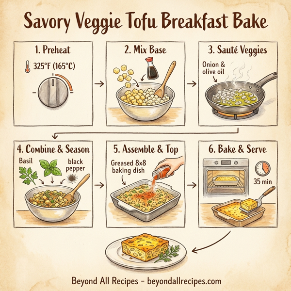 Savory Veggie Tofu Breakfast Bake instructions