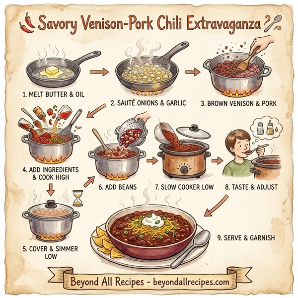 Savory Venison-Pork Chili Extravaganza instructions