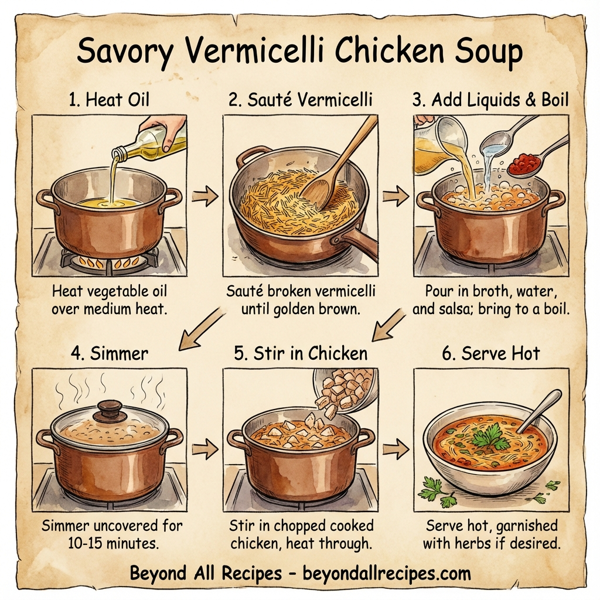 Savory Vermicelli Chicken Soup instructions