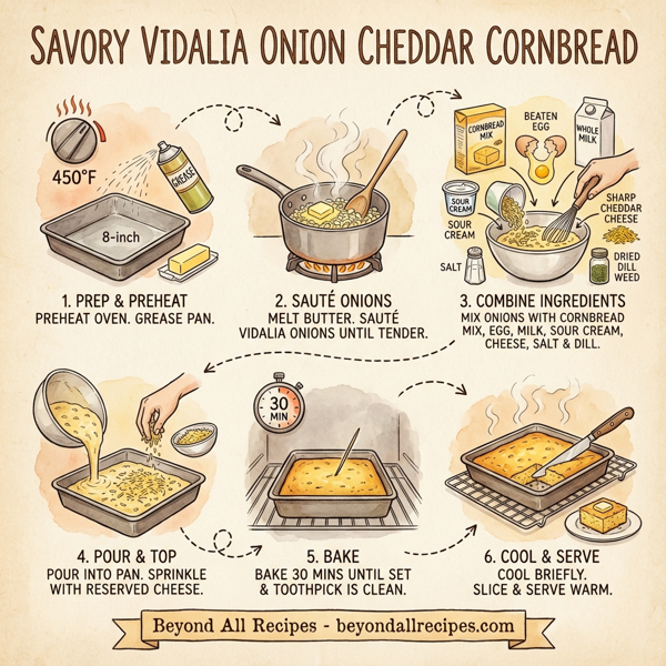 Savory Vidalia Onion Cheddar Cornbread instructions