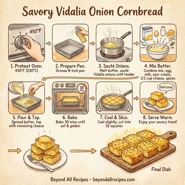 Savory Vidalia Onion Cornbread instructions