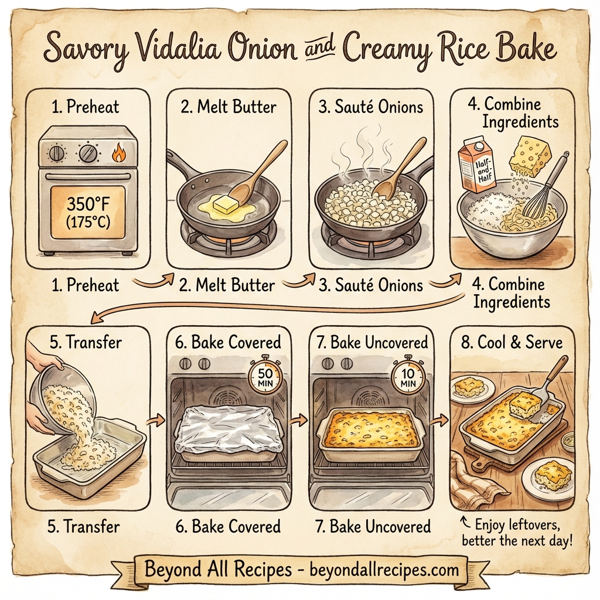 Savory Vidalia Onion and Creamy Rice Bake instructions