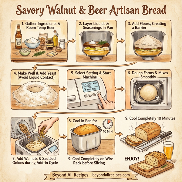 Savory Walnut and Beer Artisan Bread instructions