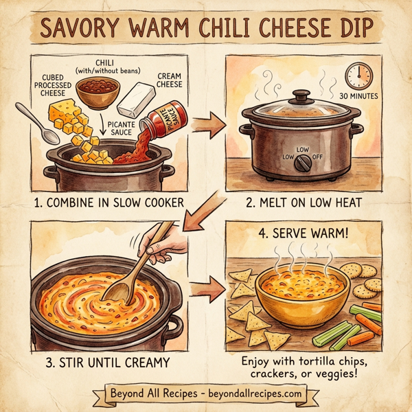 Savory Warm Chili Cheese Dip instructions