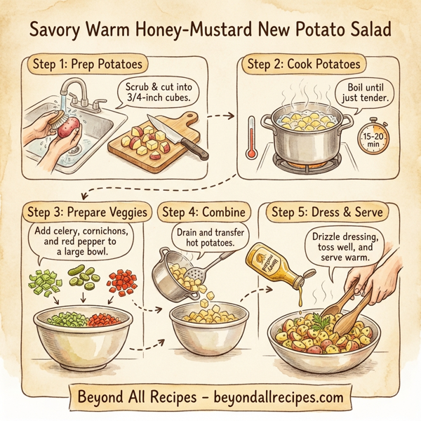 Savory Warm Honey-Mustard New Potato Salad instructions