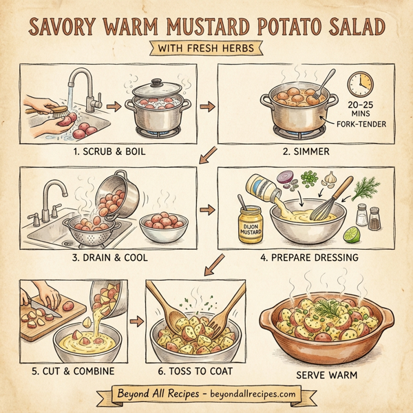 Savory Warm Mustard Potato Salad with Fresh Herbs instructions