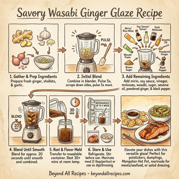 Savory Wasabi Ginger Glaze instructions