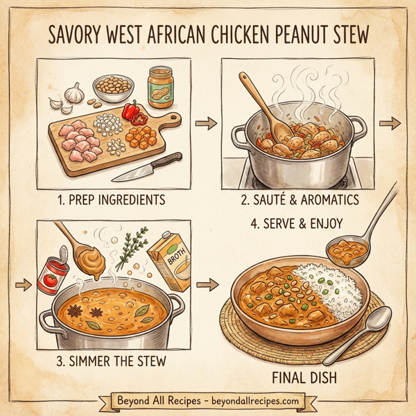 Savory West African Chicken Peanut Stew instructions