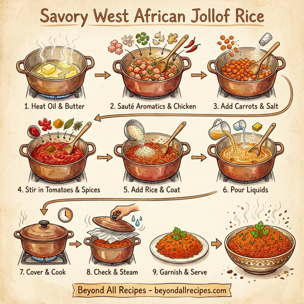 Savory West African Jollof Rice instructions
