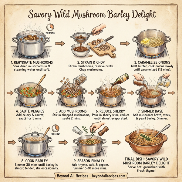 Savory Wild Mushroom Barley Delight instructions