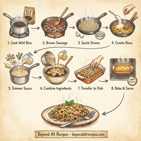 Savory Wild Rice and Sausage Bake instructions