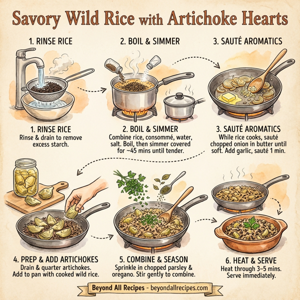 Savory Wild Rice with Artichoke Hearts instructions