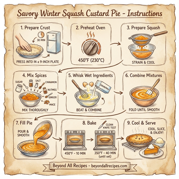 Savory Winter Squash Custard Pie instructions