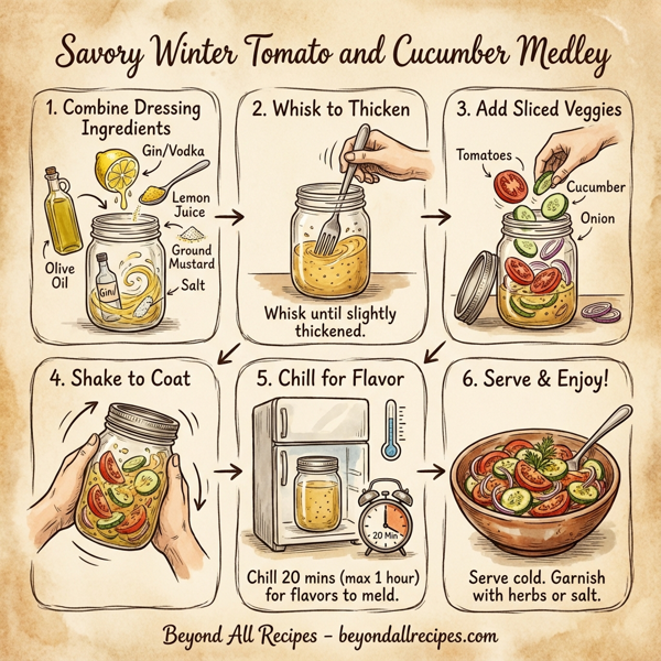 Savory Winter Tomato and Cucumber Medley instructions