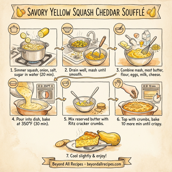 Savory Yellow Squash Cheddar Soufflé instructions