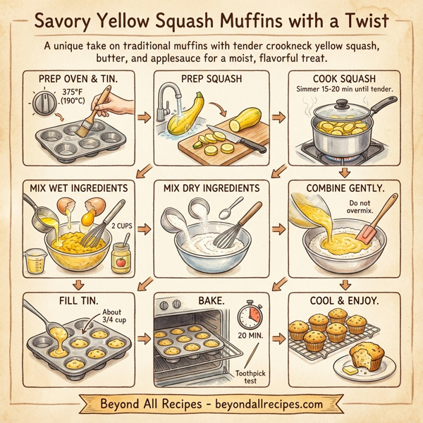 Savory Yellow Squash Muffins with a Twist instructions
