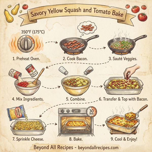 Savory Yellow Squash and Tomato Bake instructions