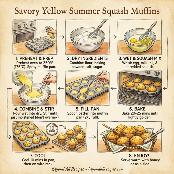 Savory Yellow Summer Squash Muffins instructions