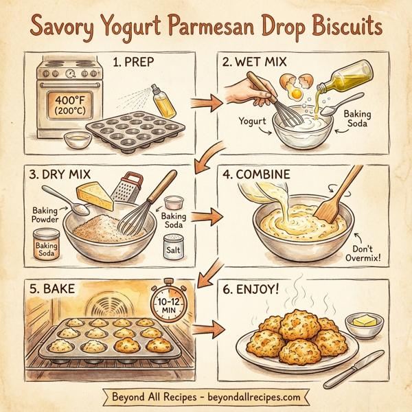 Savory Yogurt Parmesan Drop Biscuits instructions