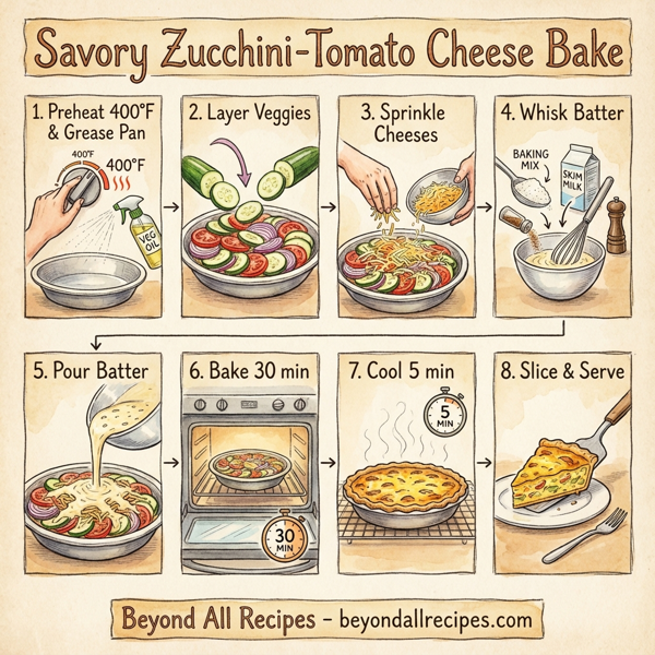 Savory Zucchini-Tomato Cheese Bake instructions
