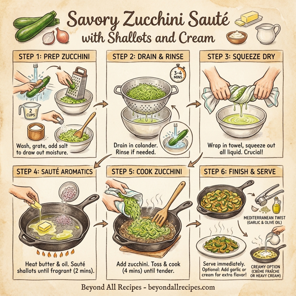 Savory Zucchini Sauté with Shallots and Cream instructions