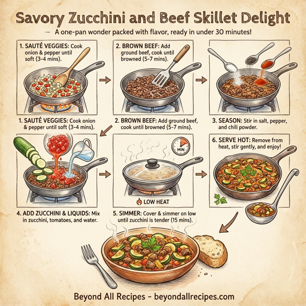Savory Zucchini and Beef Skillet Delight instructions