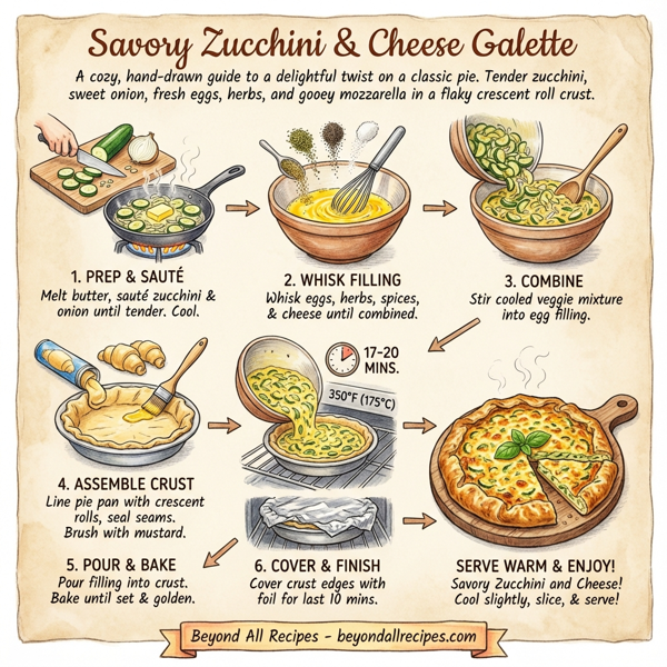 Savory Zucchini and Cheese Galette instructions