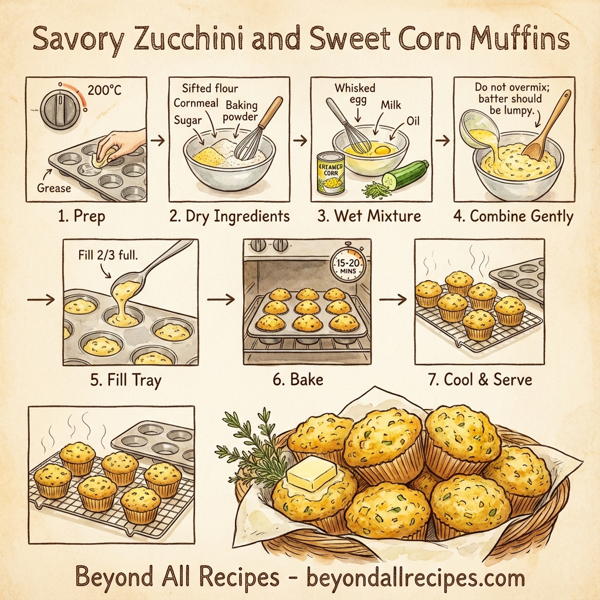 Savory Zucchini and Sweet Corn Muffins instructions