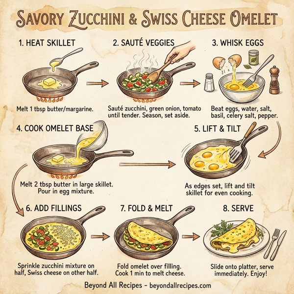 Savory Zucchini and Swiss Cheese Omelet instructions