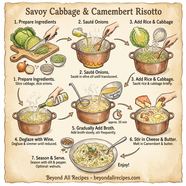 Savoy Cabbage & Camembert Risotto instructions