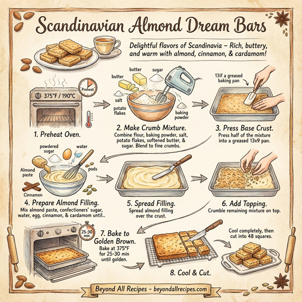 Scandinavian Almond Dream Bars instructions