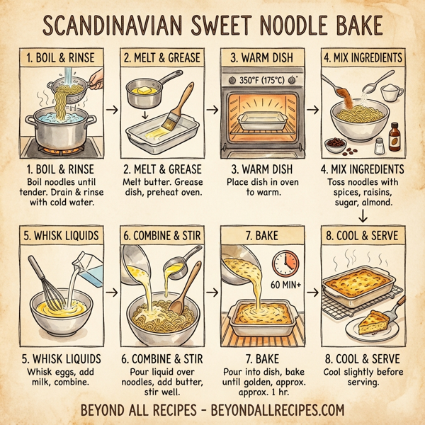 Scandinavian Sweet Noodle Bake instructions