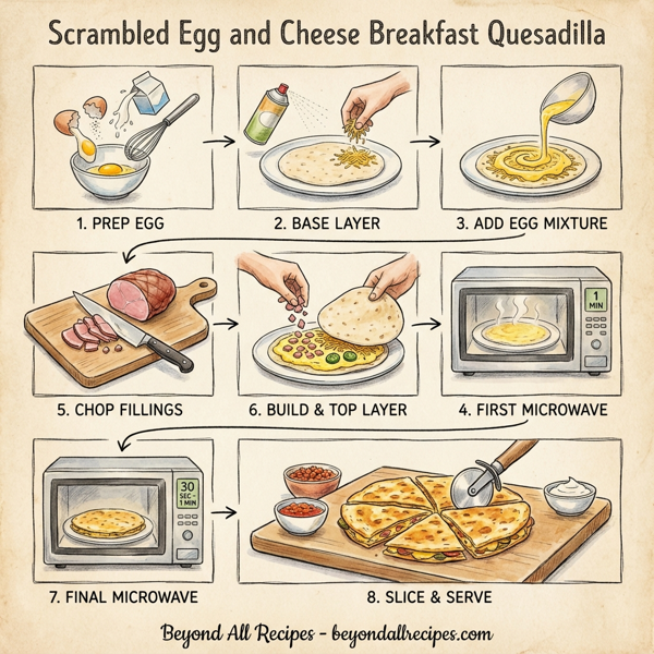 Scrambled Egg and Cheese Breakfast Quesadilla instructions
