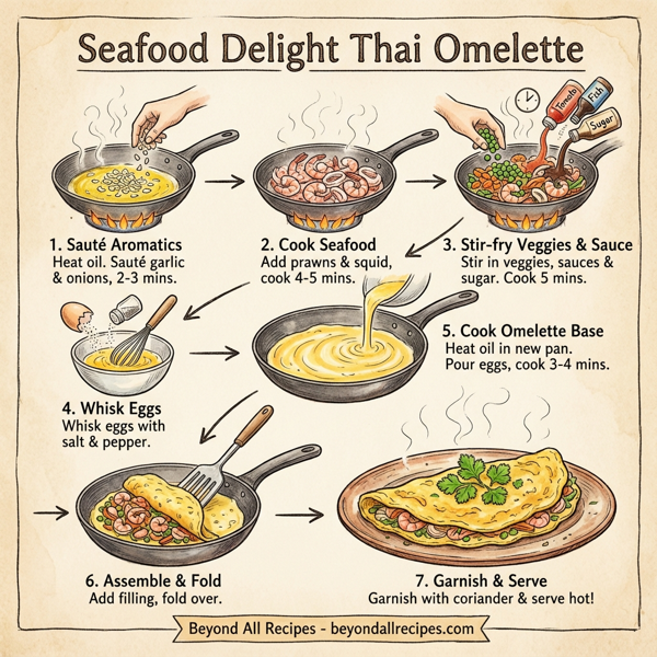 Seafood Delight Thai Omelette instructions