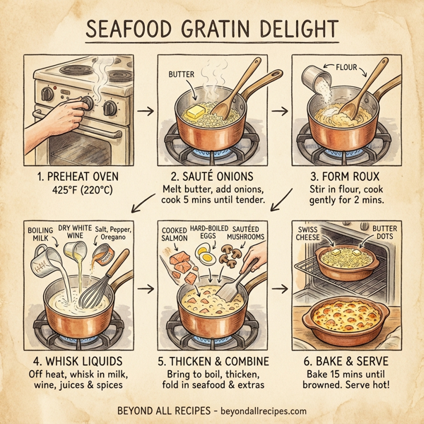 Seafood Gratin Delight instructions