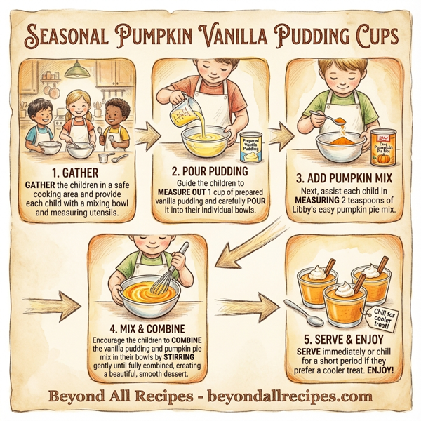 Seasonal Pumpkin Vanilla Pudding Cups instructions