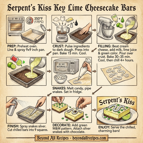 Serpent's Kiss Key Lime Cheesecake Bars instructions
