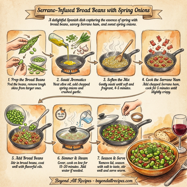 Serrano-Infused Broad Beans with Spring Onions instructions