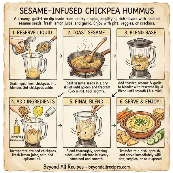 Sesame-Infused Chickpea Hummus instructions