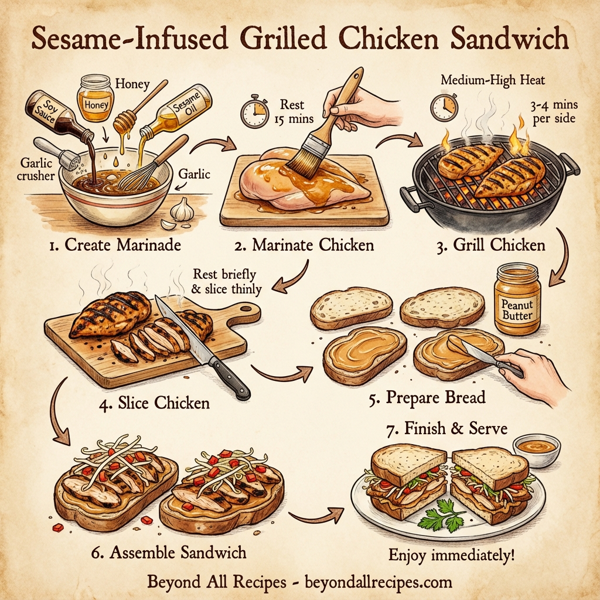 Sesame-Infused Grilled Chicken Sandwich instructions