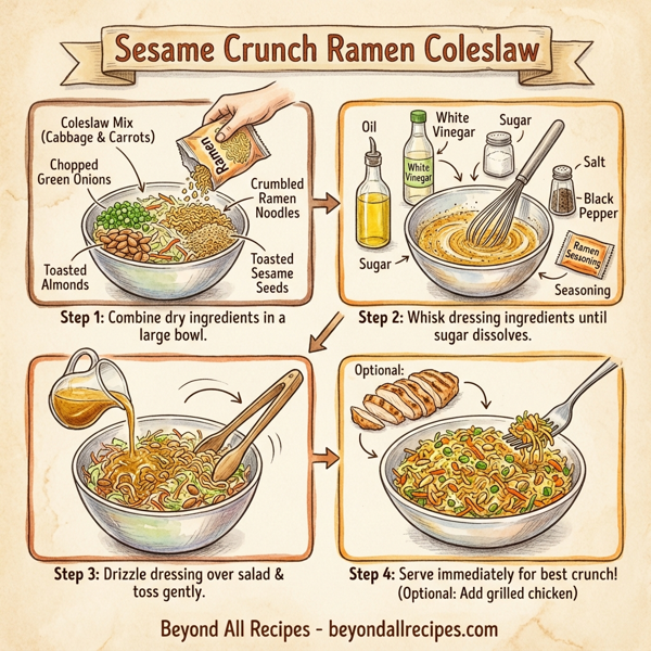 Sesame Crunch Ramen Coleslaw instructions