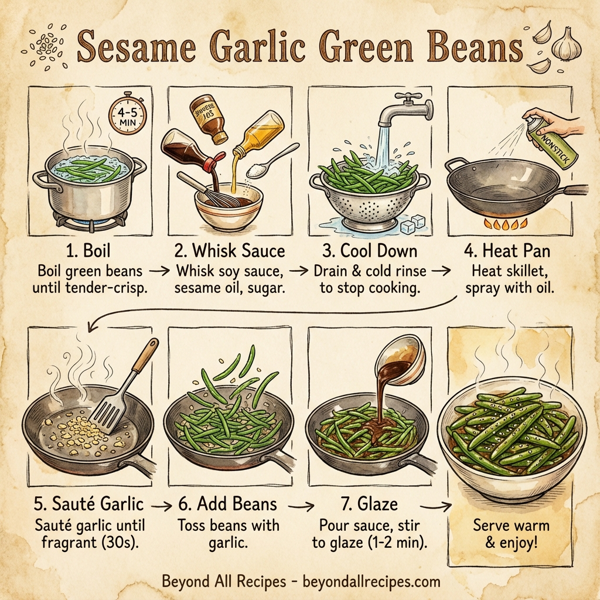Sesame Garlic Green Beans instructions