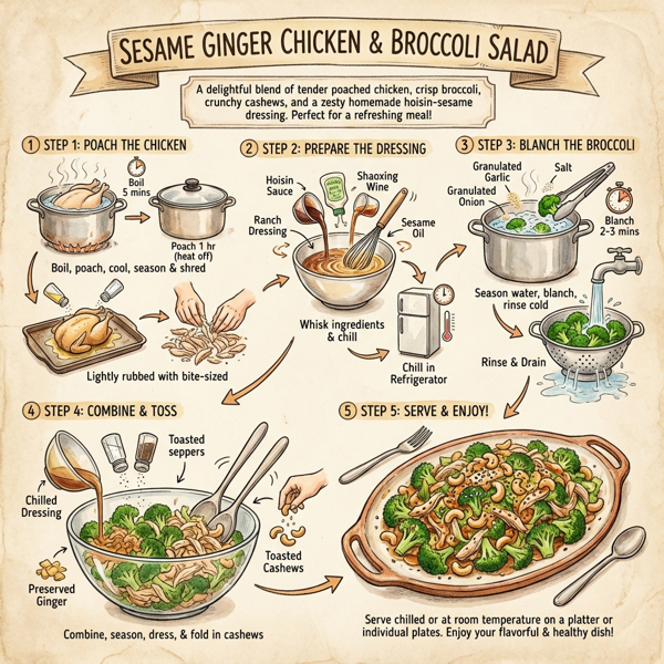 Sesame Ginger Chicken & Broccoli Salad instructions