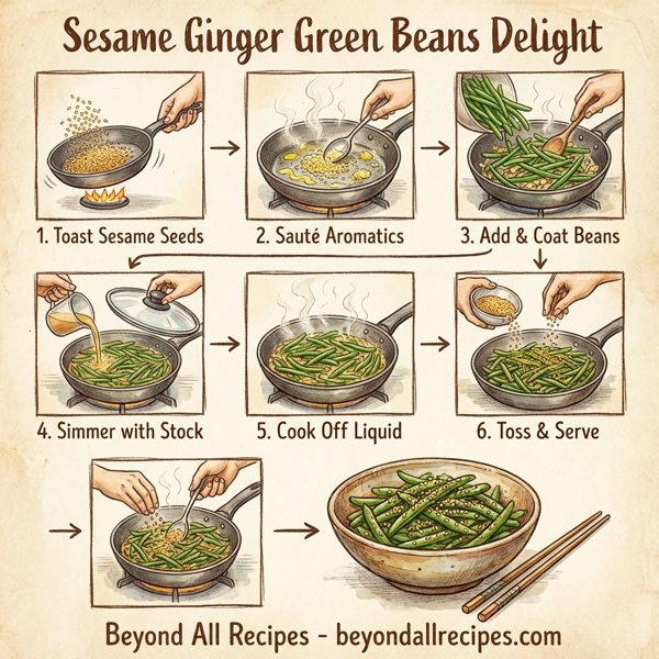 Sesame Ginger Green Beans Delight instructions