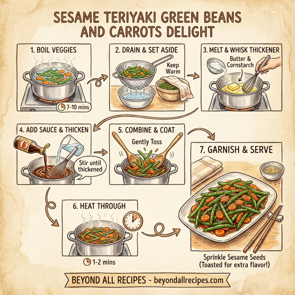 Sesame Teriyaki Green Beans and Carrots Delight instructions