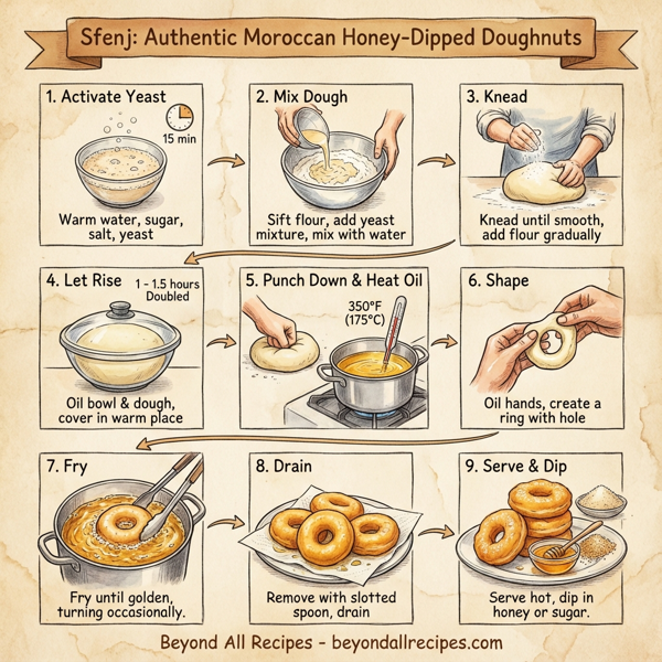 Sfenj: Authentic Moroccan Honey-Dipped Doughnuts instructions