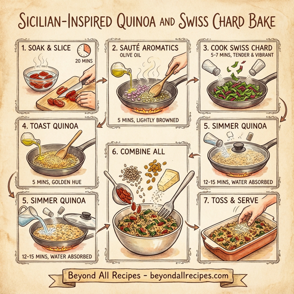 Sicilian-Inspired Quinoa and Swiss Chard Bake instructions