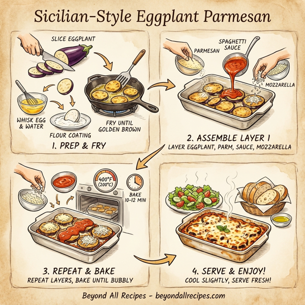 Sicilian-Style Eggplant Parmesan instructions