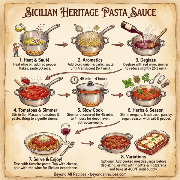 Sicilian Heritage Pasta Sauce instructions