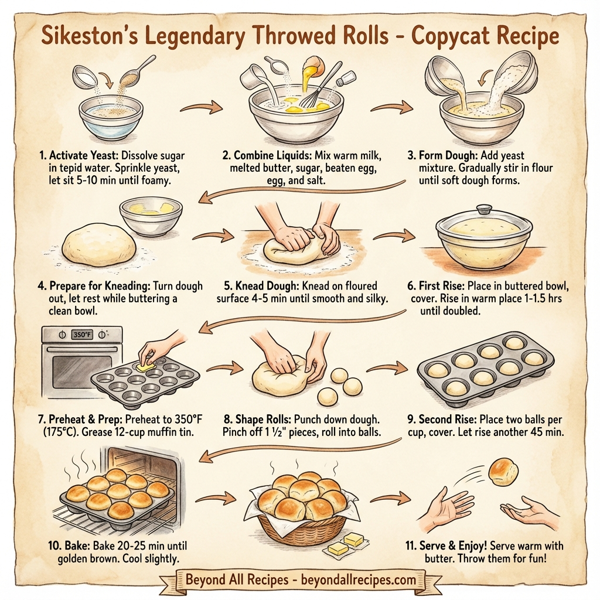 Sikeston's Legendary Throwed Rolls - Copycat Recipe instructions
